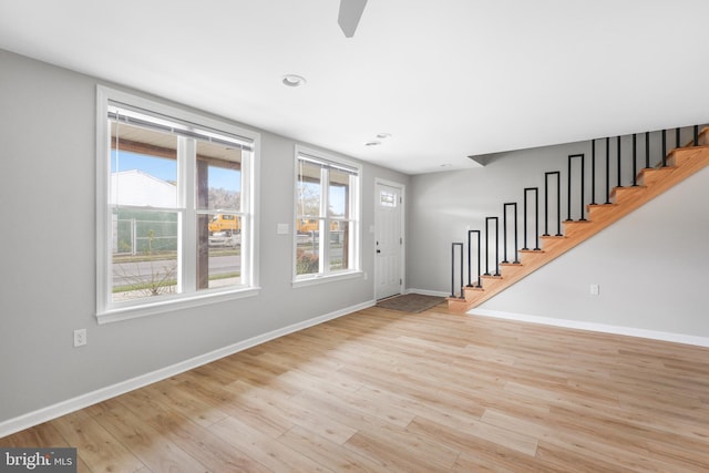 foyer featuring light hardwood / wood-style flooring and plenty of natural light