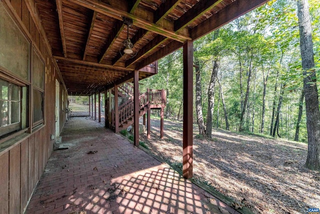 view of patio / terrace featuring a deck