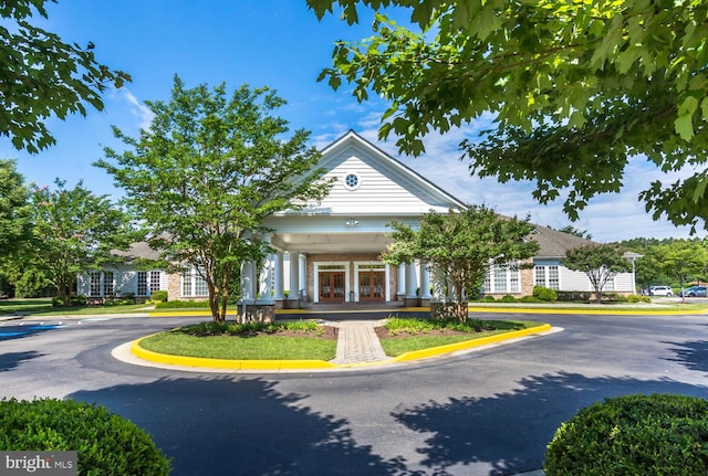 view of front of property featuring french doors