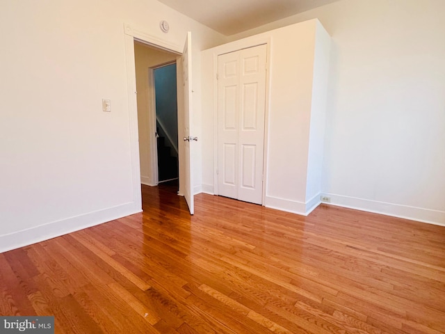 empty room featuring light hardwood / wood-style floors