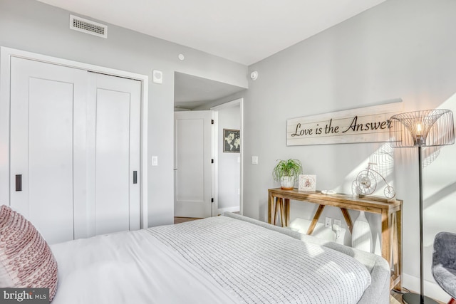 bedroom with a closet