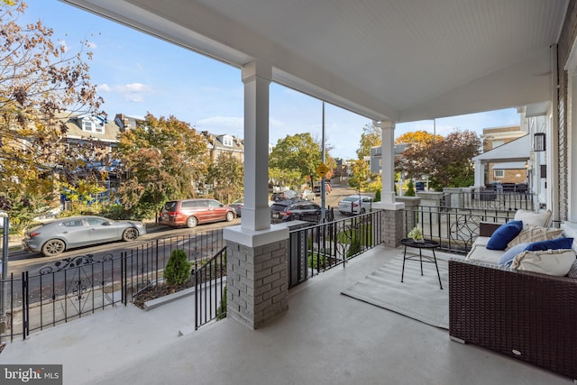 view of patio with a porch