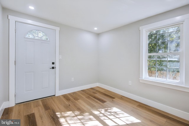 entryway featuring light hardwood / wood-style floors