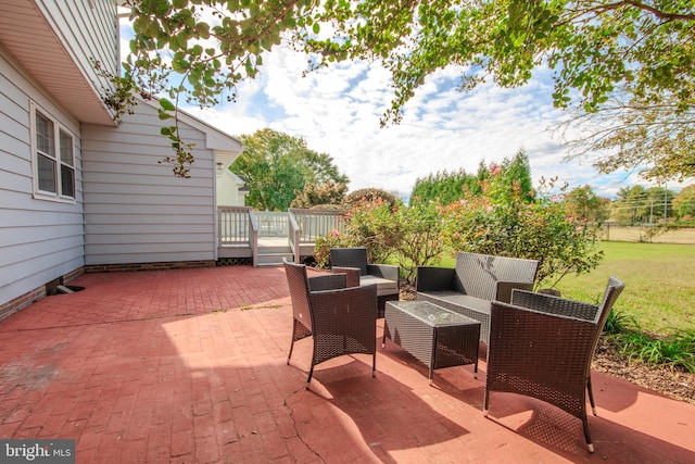 view of patio with a deck