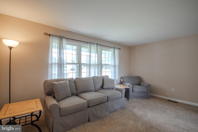 view of carpeted living room