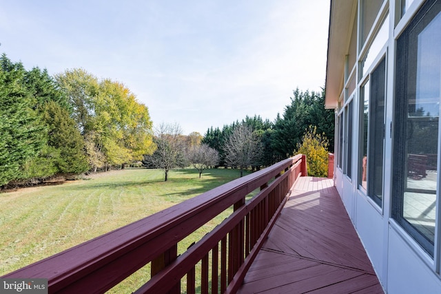 wooden balcony featuring a wooden deck