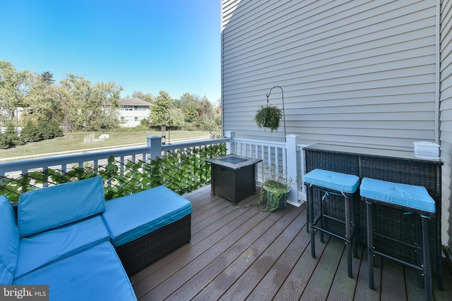 view of wooden deck