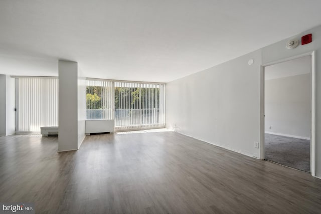 interior space with hardwood / wood-style floors