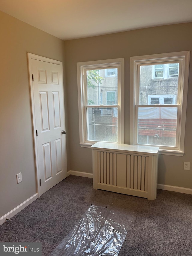 carpeted empty room featuring a wealth of natural light