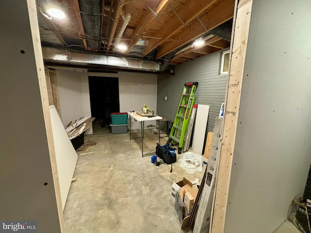 view of basement