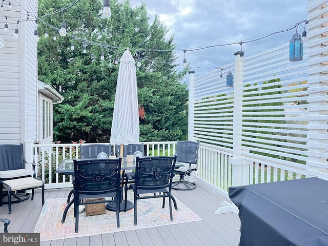 view of wooden terrace