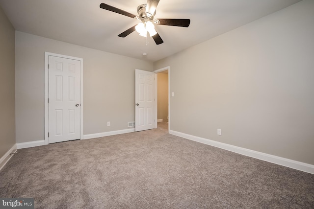 3704 Bonview Ave, Baltimore, MD 21213 - unfurnished bedroom featuring carpet floors and ceiling fan