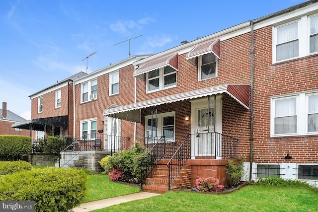 view of property with a front yard