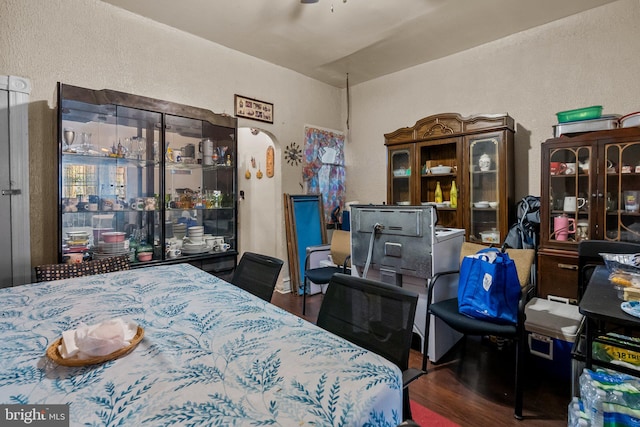 bedroom with hardwood / wood-style flooring