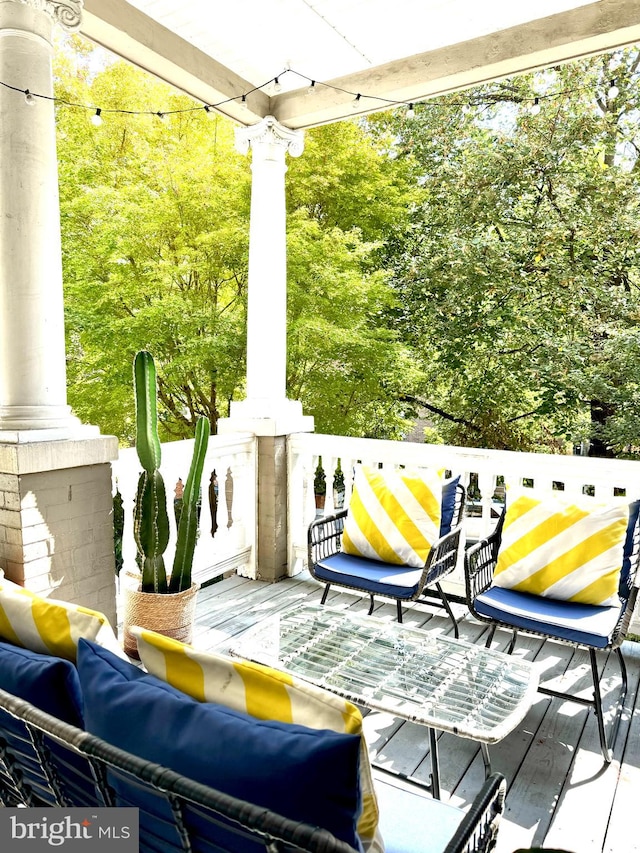 balcony with outdoor lounge area