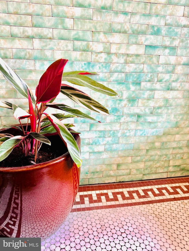 interior details with tile patterned flooring