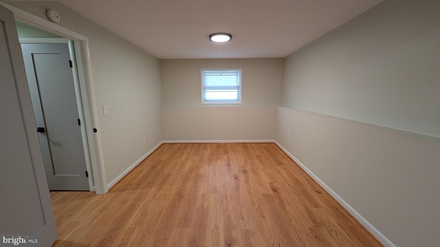 interior space with light hardwood / wood-style flooring