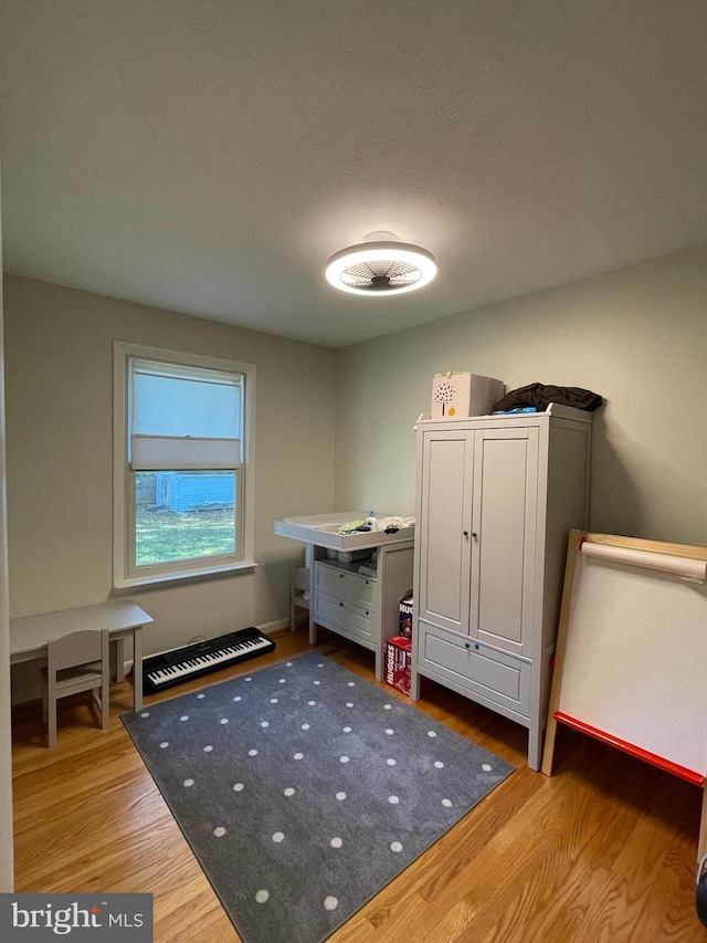 bedroom featuring light hardwood / wood-style flooring