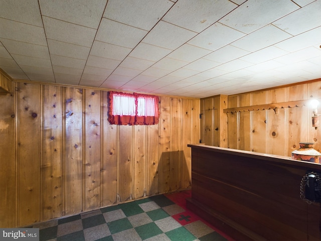 bar with wood walls