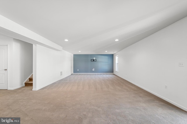 interior space with light colored carpet