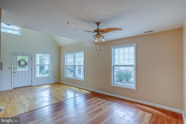 502 Pond Way, Church Hill, MD 21623 - interior space with visible vents, light wood-style floors, ceiling fan, and baseboards