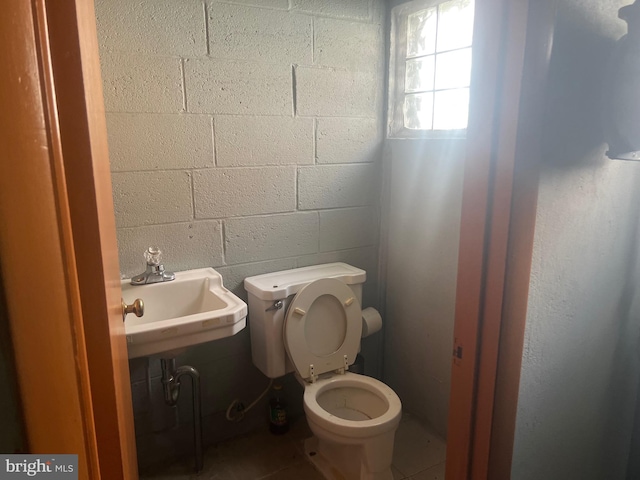 bathroom with sink and toilet