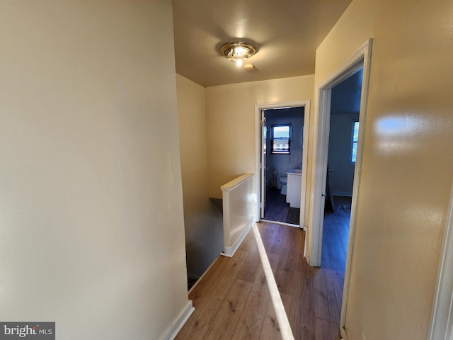 hall featuring hardwood / wood-style flooring