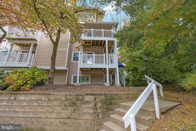 exterior space with a balcony