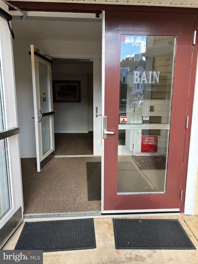 view of doorway to property