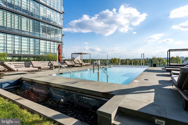 view of pool with a patio area