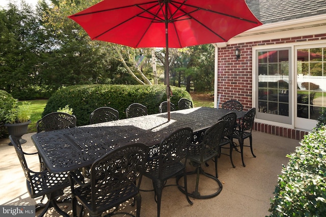 view of patio / terrace featuring outdoor dining area