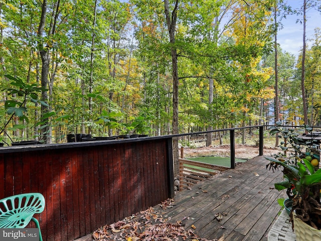 view of wooden deck