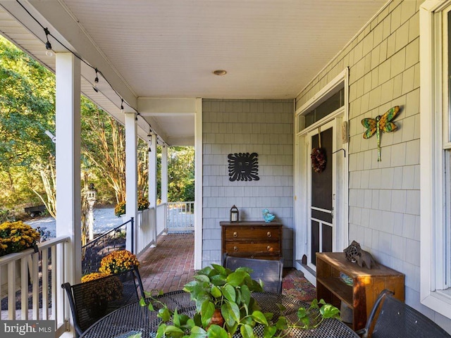 view of patio with covered porch