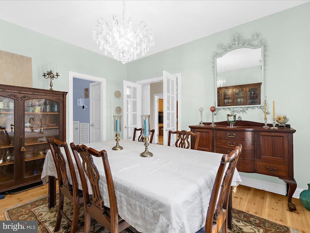 dining room featuring light hardwood / wood-style floors