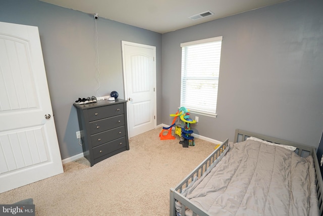 bedroom with carpet