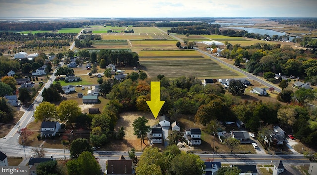 drone / aerial view with a rural view