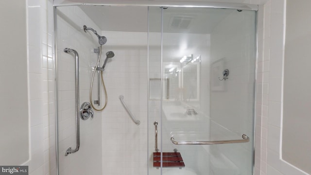 bathroom featuring walk in shower