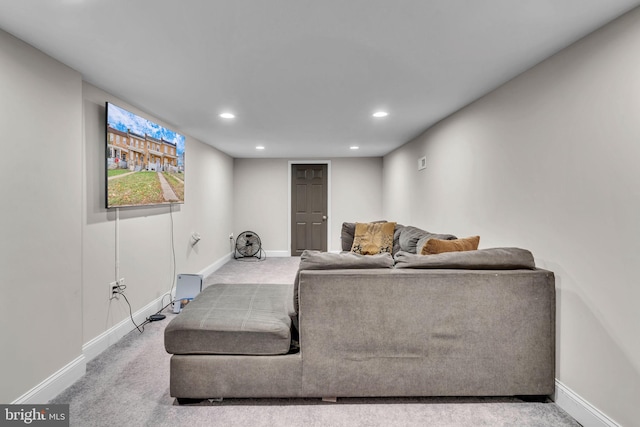 view of carpeted living room