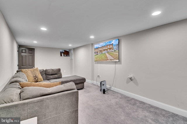 view of carpeted living room