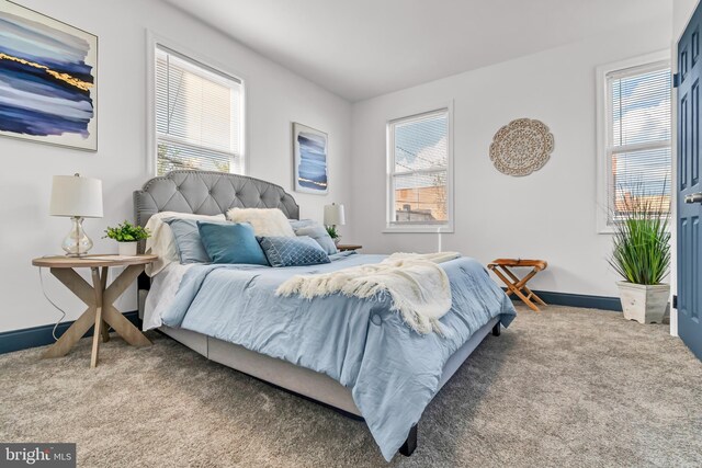 view of carpeted bedroom