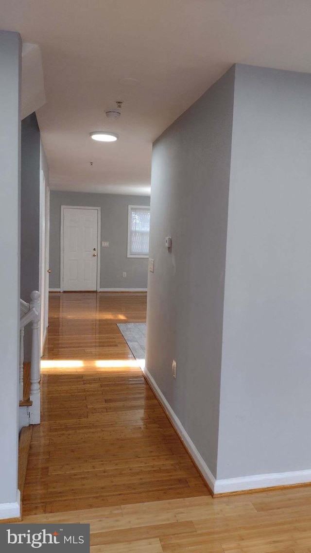 hall featuring light hardwood / wood-style floors