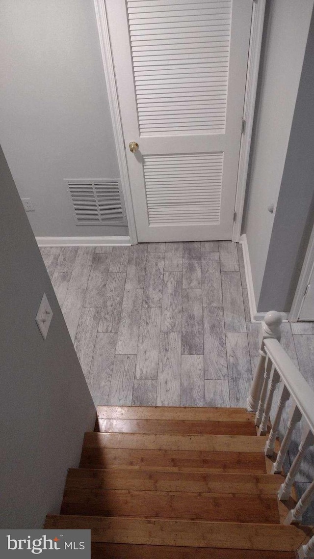 interior space with light hardwood / wood-style floors