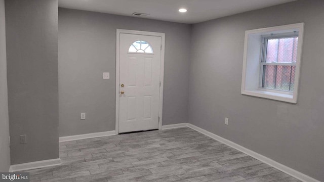 foyer featuring light hardwood / wood-style flooring