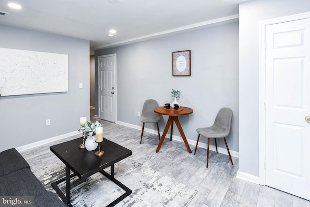 interior space featuring light hardwood / wood-style floors