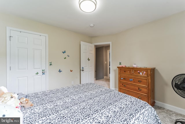 view of carpeted bedroom