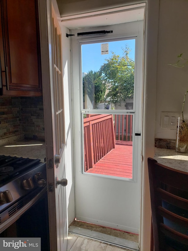 view of doorway to outside