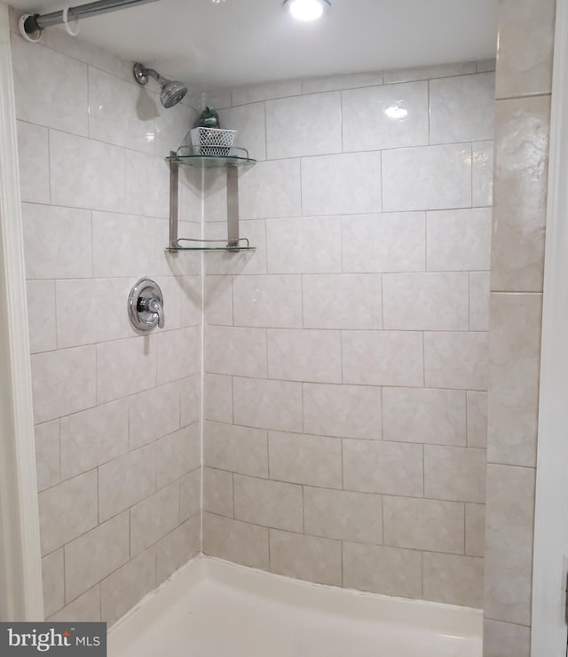 full bathroom with tiled shower