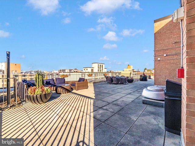 view of patio featuring outdoor lounge area