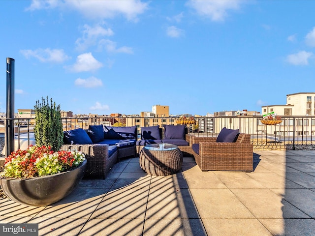 view of patio with outdoor lounge area