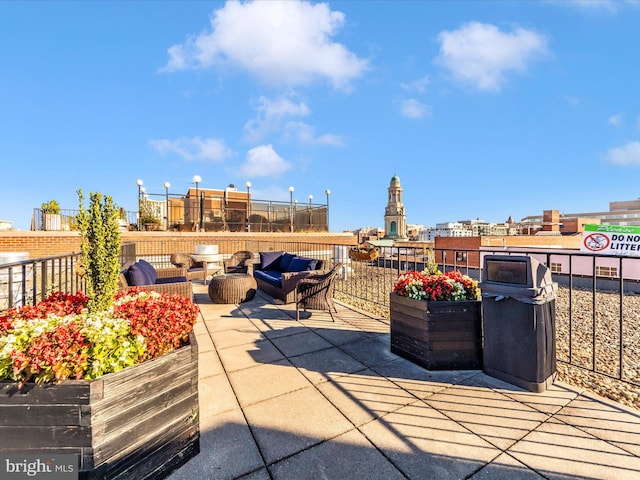 view of patio featuring outdoor lounge area